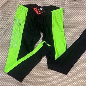 Black and green  N2N Athletic leggings
